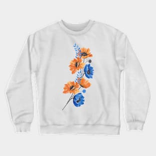 Image: Watercolor, Flowers Crewneck Sweatshirt